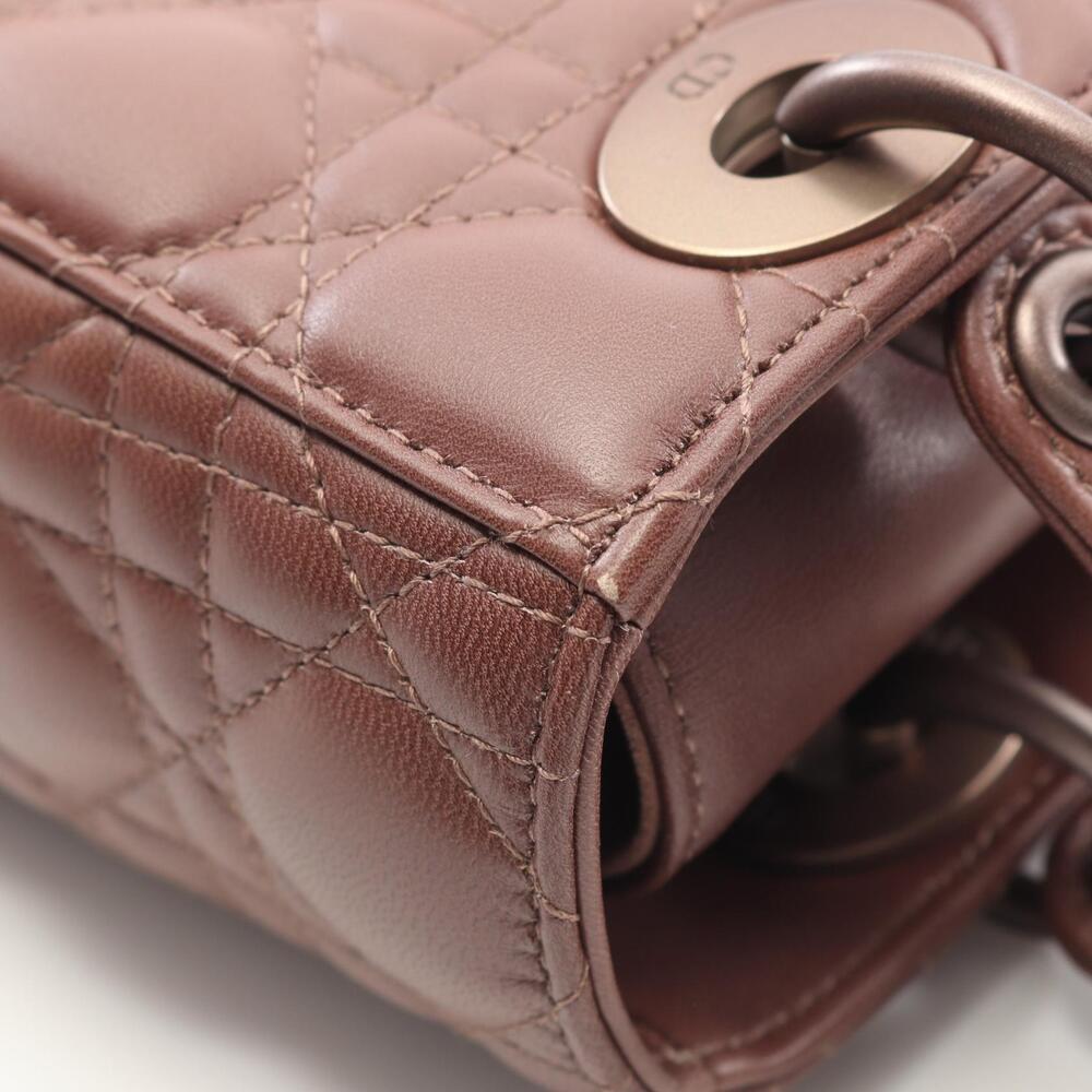 Dior Lady Cannage Handbag Leather Pink - Picture 8 of 8